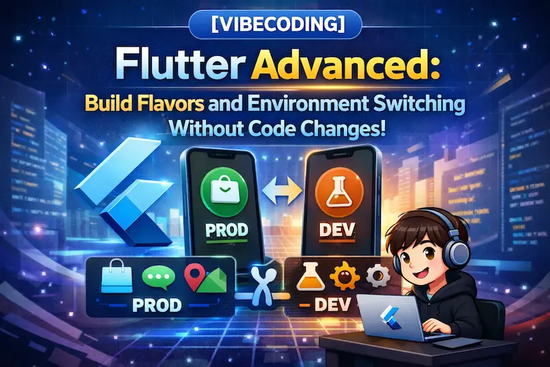 [바이브코딩] Flutter 실무 레벨업: 3단계 빌드 변형(Flavor)과 코드 수정 없는 환경 전환